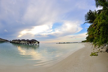 Image showing tropical water home villas