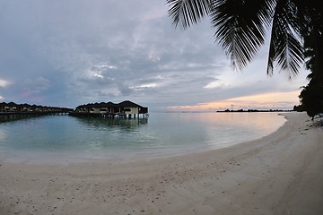 Image showing tropical water home villas