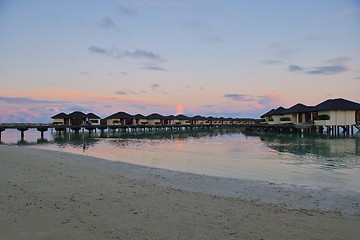 Image showing tropical water home villas