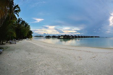 Image showing tropical water home villas