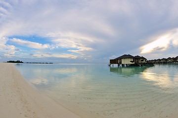 Image showing tropical water home villas