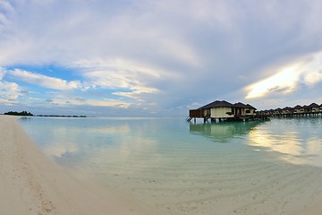 Image showing tropical water home villas