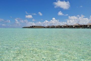 Image showing tropical water home villas