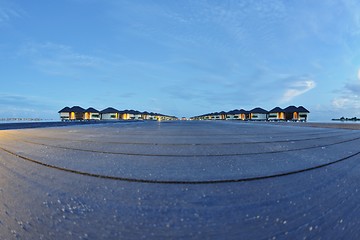 Image showing tropical water home villas