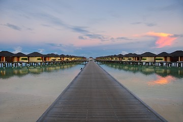 Image showing tropical water home villas