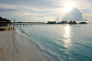 Image showing tropical water home villas