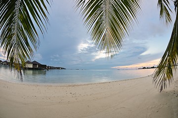 Image showing tropical water home villas