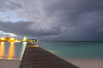 Image showing tropical water home villas