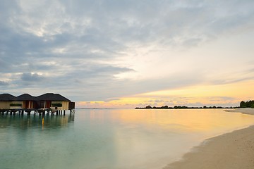 Image showing tropical water home villas