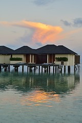 Image showing tropical water home villas