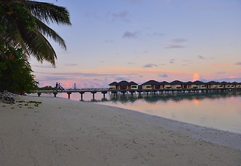 Image showing tropical water home villas