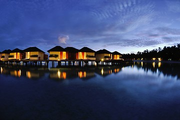 Image showing tropical water home villas