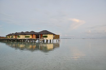 Image showing tropical water home villas