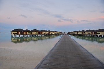 Image showing tropical water home villas