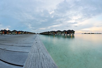 Image showing tropical water home villas