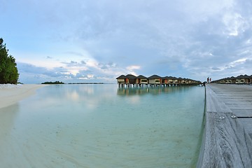 Image showing tropical water home villas