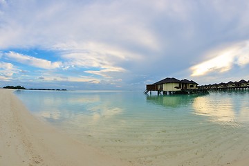 Image showing tropical water home villas