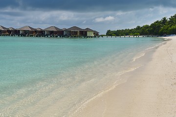 Image showing tropical water home villas