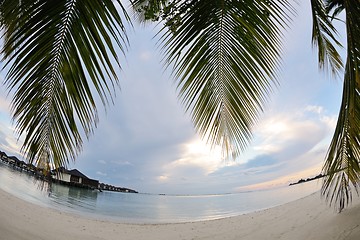 Image showing tropical water home villas