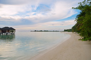 Image showing tropical water home villas