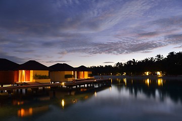 Image showing tropical water home villas