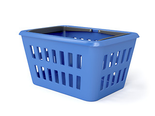 Image showing Blue shopping basket