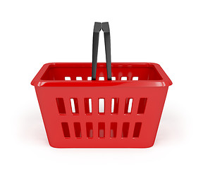 Image showing Red shopping basket