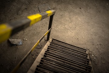 Image showing Abstract detail of rusty stairs