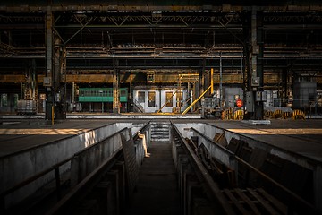 Image showing Industrial interior of an old factory