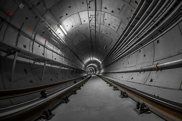 Image showing Underground tunnel for the subway