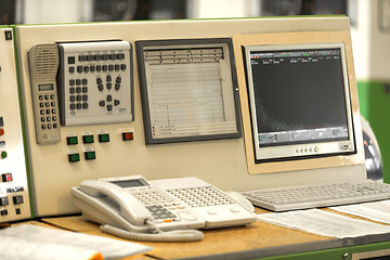 Image showing Control panel of a power plant