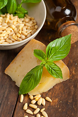 Image showing Italian basil pesto ingredients