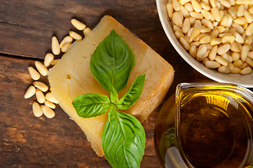 Image showing Italian basil pesto ingredients