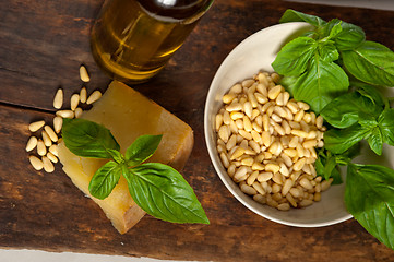 Image showing Italian basil pesto ingredients