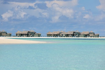 Image showing tropical water home villas