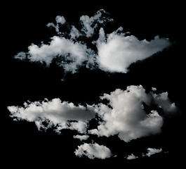 Image showing Black isolated clouds