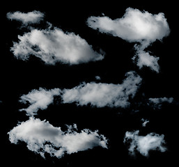 Image showing Black isolated clouds