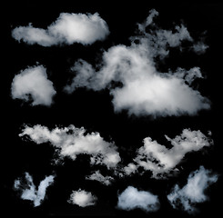 Image showing Black isolated clouds