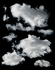 Image showing Black isolated clouds