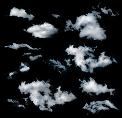 Image showing Black isolated clouds