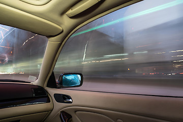 Image showing Car interior on driving.