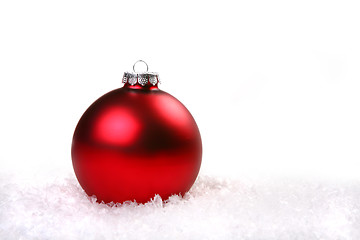 Image showing Christmas Holiday Ornament in Snow