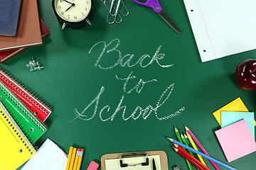 Image showing Colorful Back to School Supplies