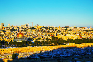 Image showing Overview of Old City in Jerusalem, Israel