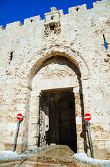 Image showing Zion gate in Jerusalem