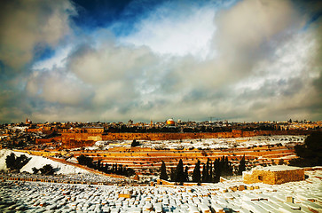 Image showing Overview of Old City in Jerusalem, Israel