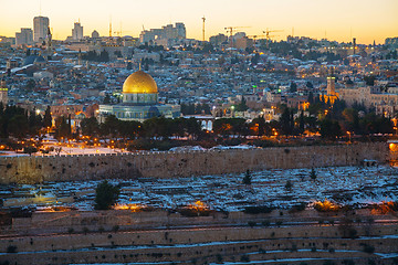 Image showing Overview of Old City in Jerusalem, Israel