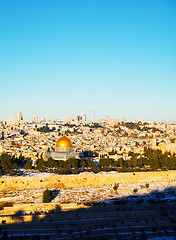 Image showing Overview of Old City in Jerusalem, Israel