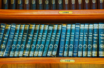 Image showing Shelves with Torah at the Western Wal in Jerusalem