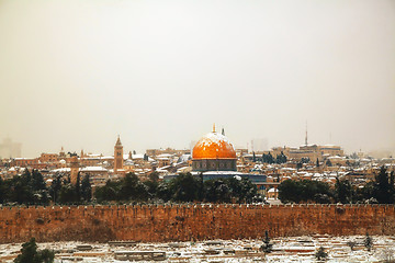 Image showing Overview of Old City in Jerusalem, Israel